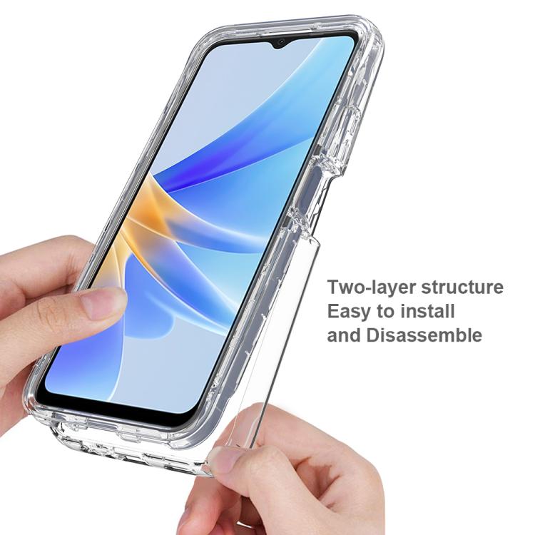 For OPPO A17 4G Shockproof Clear Gradient PC + TPU Phone Case