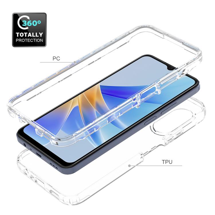 For OPPO A17 4G Shockproof Clear Gradient PC + TPU Phone Case