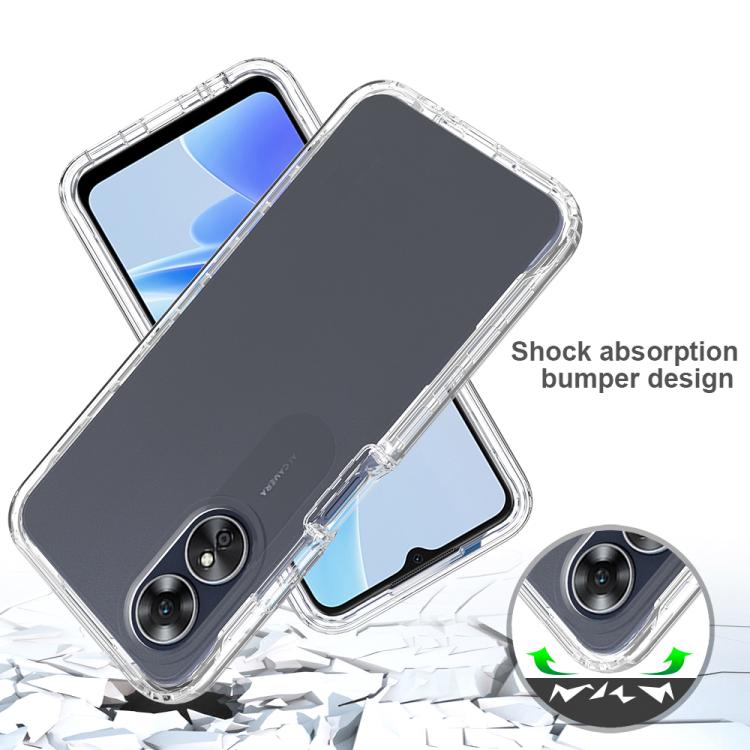 For OPPO A17 4G Shockproof Clear Gradient PC + TPU Phone Case