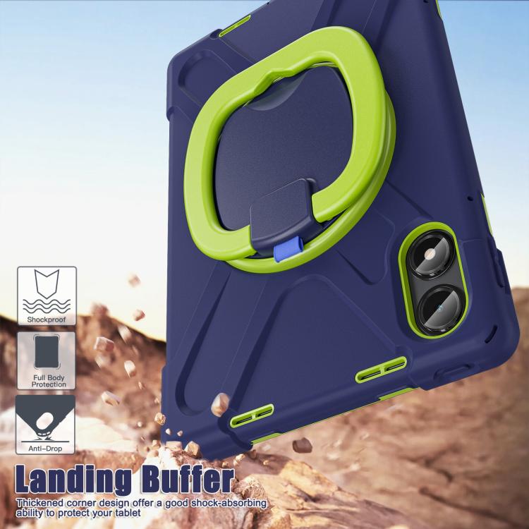 For Xiaomi Redmi Pad Pro 12.1 Silicone Hybrid PC Tablet Case with Holder & Shoulder Strap