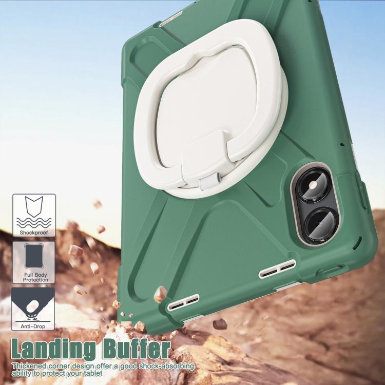 For Xiaomi Redmi Pad Pro 12.1 Silicone Hybrid PC Tablet Case with Holder & Shoulder Strap