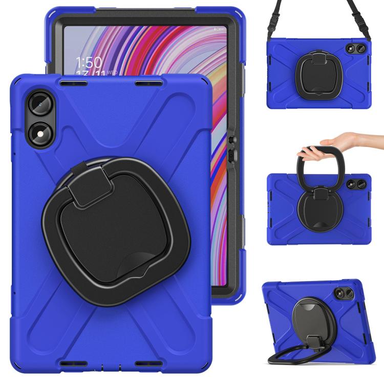 For Xiaomi Redmi Pad Pro 12.1 Silicone Hybrid PC Tablet Case with Holder & Shoulder Strap