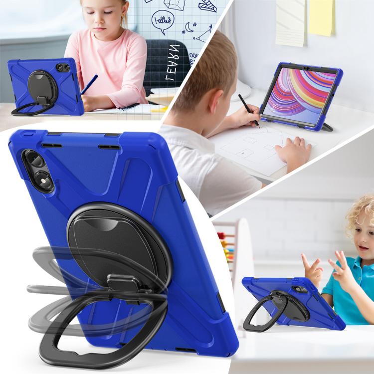 For Xiaomi Redmi Pad Pro 12.1 Silicone Hybrid PC Tablet Case with Holder & Shoulder Strap