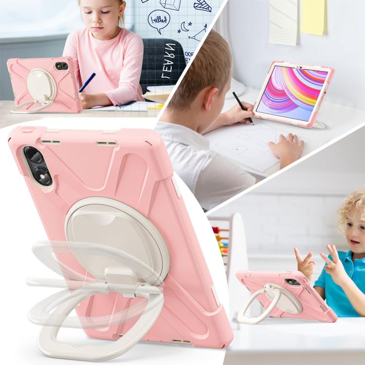 For Xiaomi Redmi Pad Pro 12.1 Silicone Hybrid PC Tablet Case with Holder & Shoulder Strap