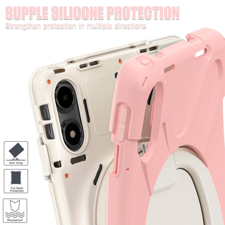 For Xiaomi Redmi Pad Pro 12.1 Silicone Hybrid PC Tablet Case with Holder & Shoulder Strap