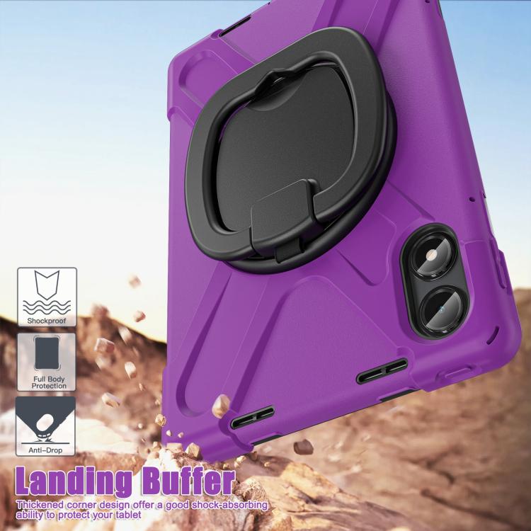 For Xiaomi Redmi Pad Pro 12.1 Silicone Hybrid PC Tablet Case with Holder & Shoulder Strap
