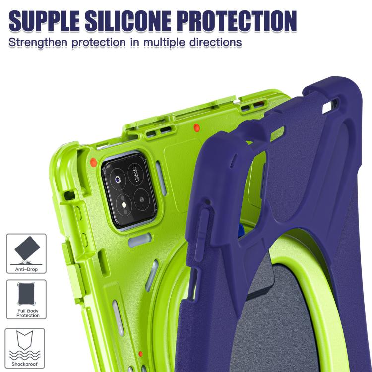 For Xiaomi Pad 7 / 7 Pro Silicone Hybrid PC Tablet Case with Holder & Shoulder Strap