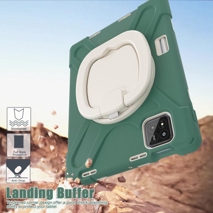 For Xiaomi Pad 7 / 7 Pro Silicone Hybrid PC Tablet Case with Holder & Shoulder Strap