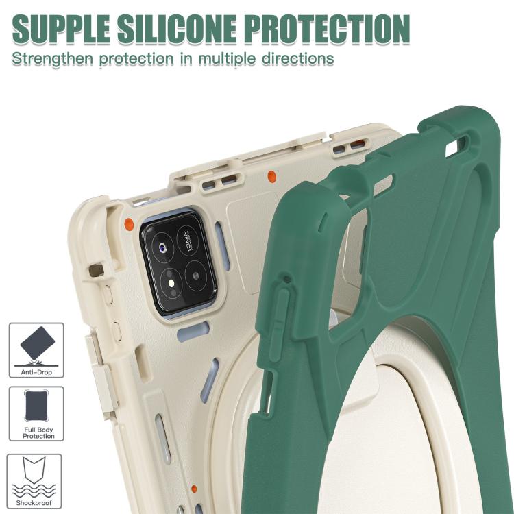 For Xiaomi Pad 7 / 7 Pro Silicone Hybrid PC Tablet Case with Holder & Shoulder Strap