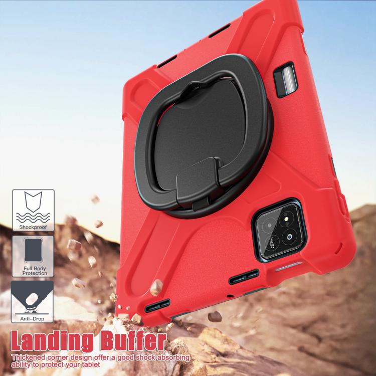 For Xiaomi Pad 7 / 7 Pro Silicone Hybrid PC Tablet Case with Holder & Shoulder Strap