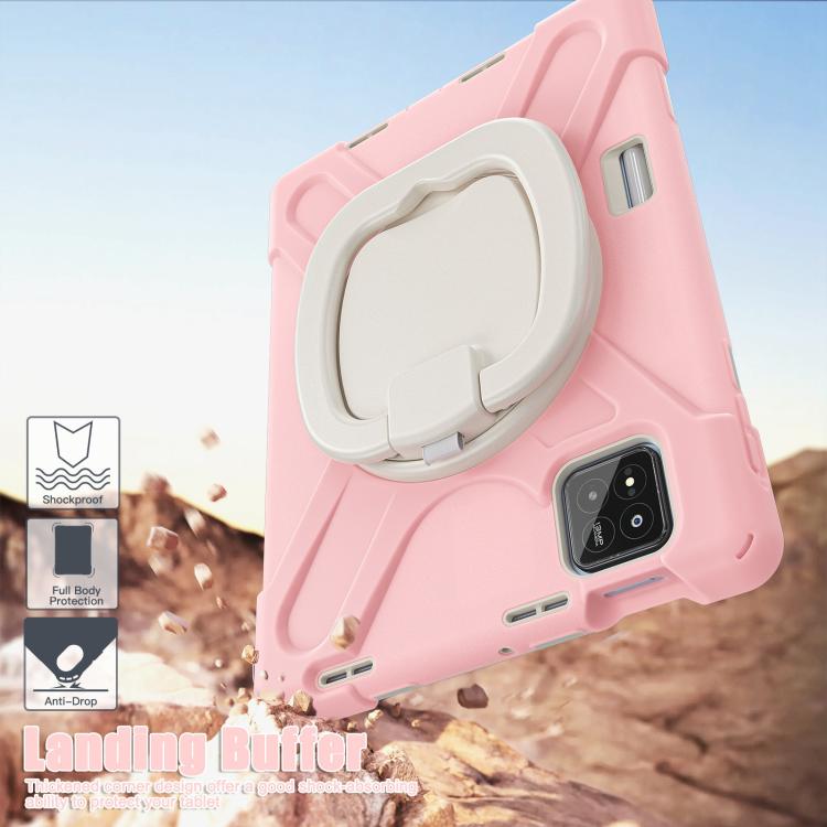 For Xiaomi Pad 7 / 7 Pro Silicone Hybrid PC Tablet Case with Holder & Shoulder Strap