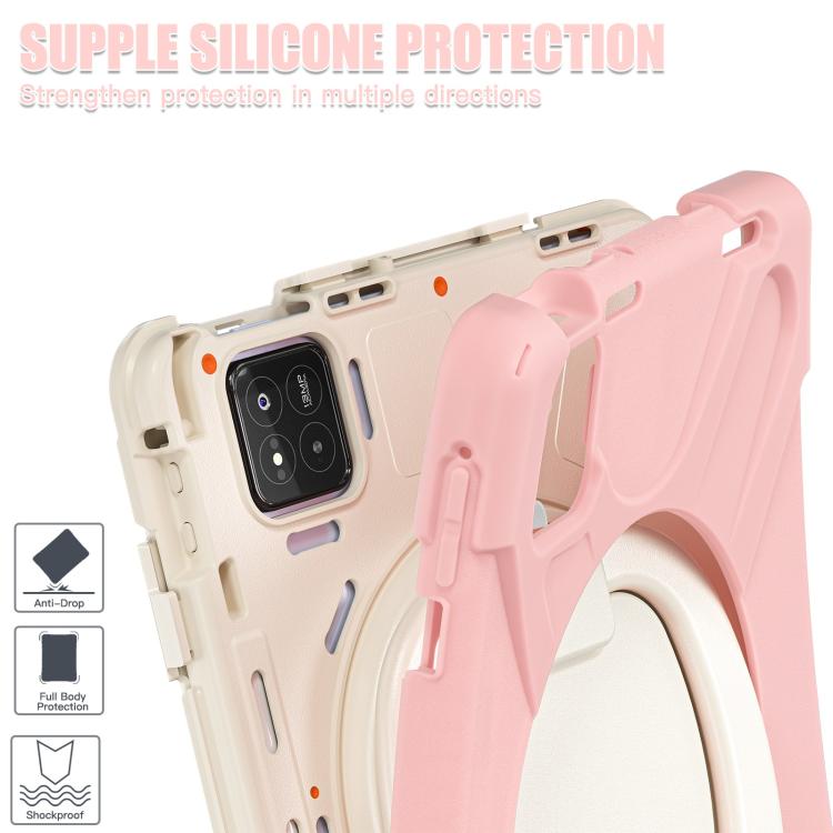 For Xiaomi Pad 7 / 7 Pro Silicone Hybrid PC Tablet Case with Holder & Shoulder Strap