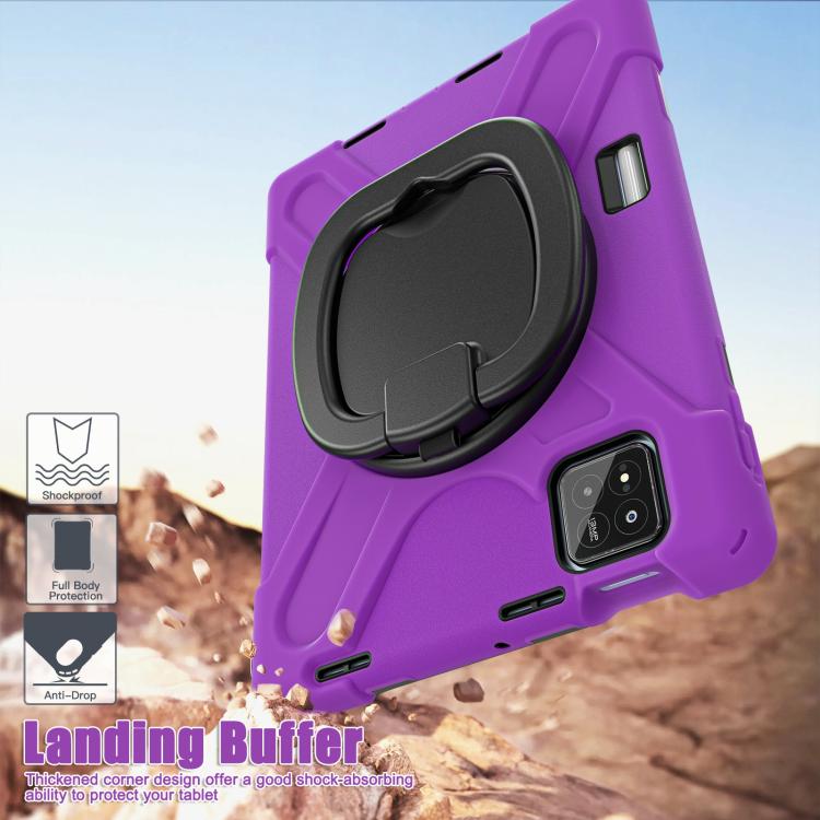 For Xiaomi Pad 7 / 7 Pro Silicone Hybrid PC Tablet Case with Holder & Shoulder Strap