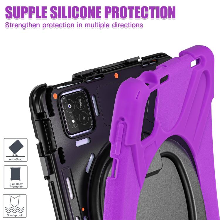 For Xiaomi Pad 7 / 7 Pro Silicone Hybrid PC Tablet Case with Holder & Shoulder Strap