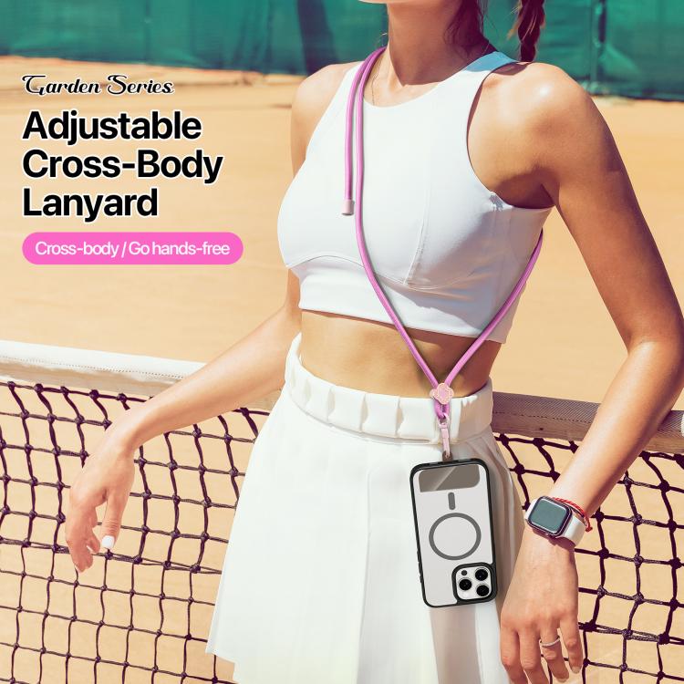 DUX DUCIS Garden Series Begonia Pattern Adjustable Crossbody Phone Lanyard