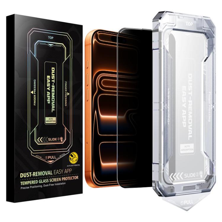 For iPhone 17 Pro Easy Install Privacy Tempered Glass Film