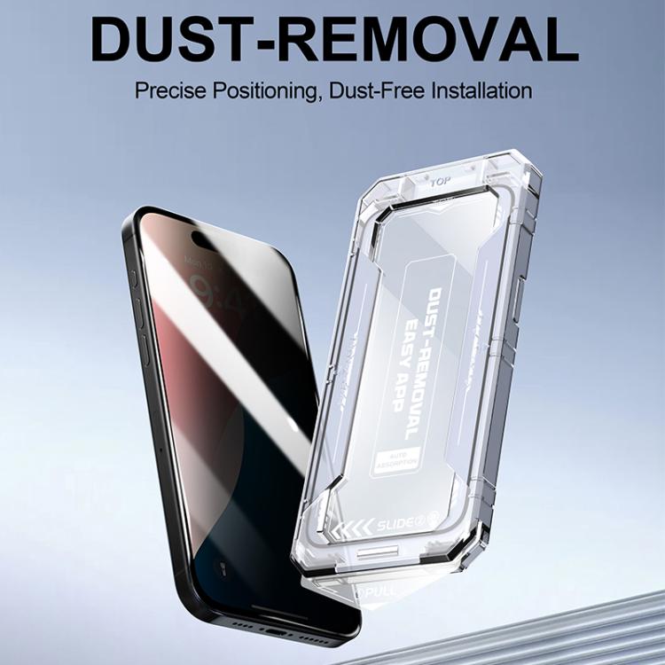 For iPhone 17 Pro Easy Install Privacy Tempered Glass Film