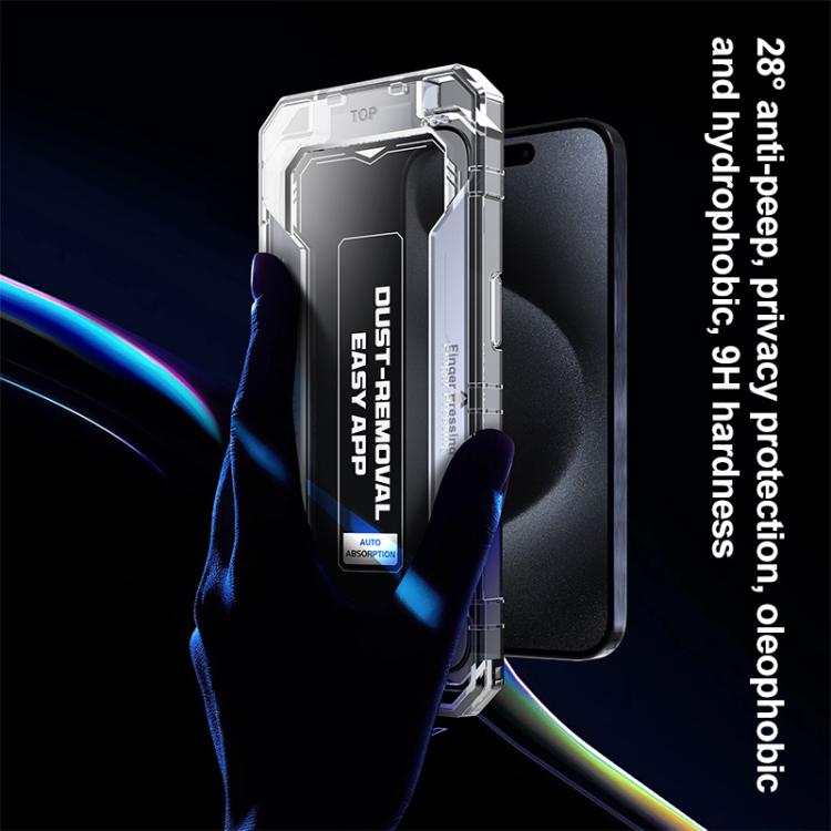For iPhone 17 Pro Easy Install Privacy Tempered Glass Film