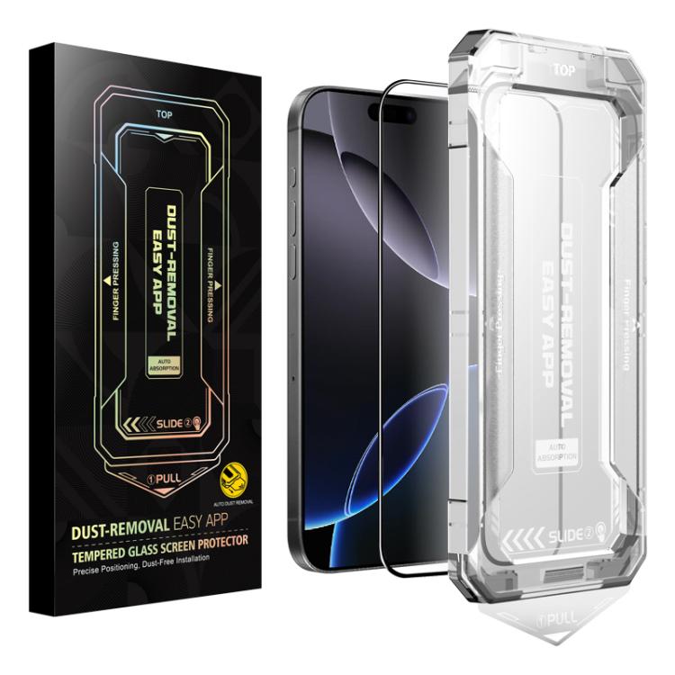 For iPhone 17 / 16 Pro Easy Install HD Tempered Glass Film