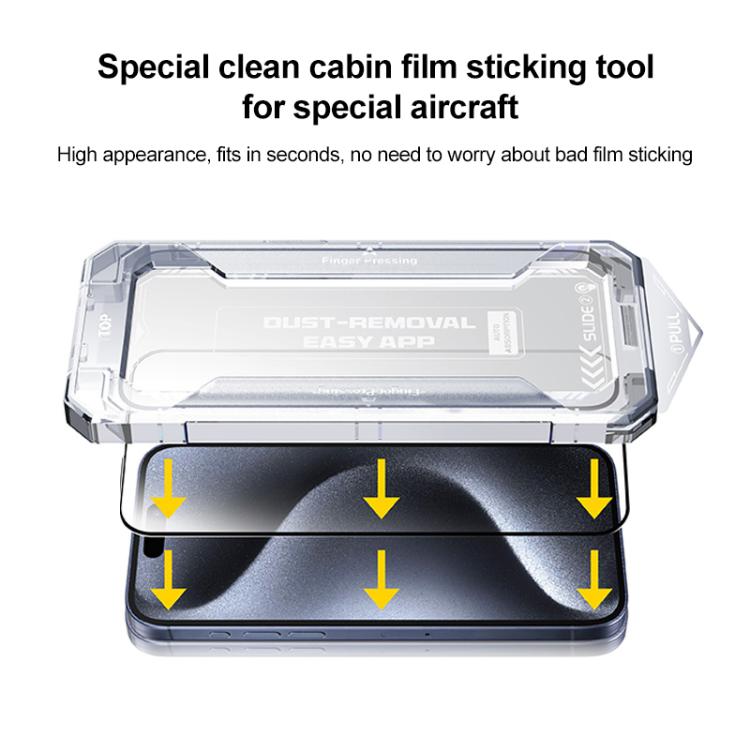 For iPhone 14 Plus / 13 Pro Max Easy Install HD Tempered Glass Film