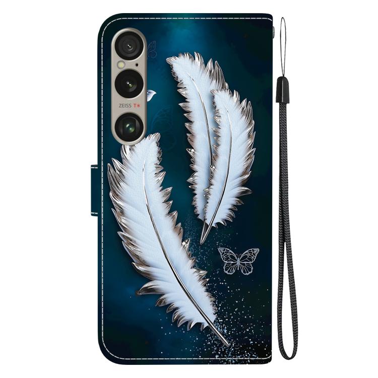 For Sony Xperia 1 VI Crystal Texture Colored Drawing Leather Phone Case