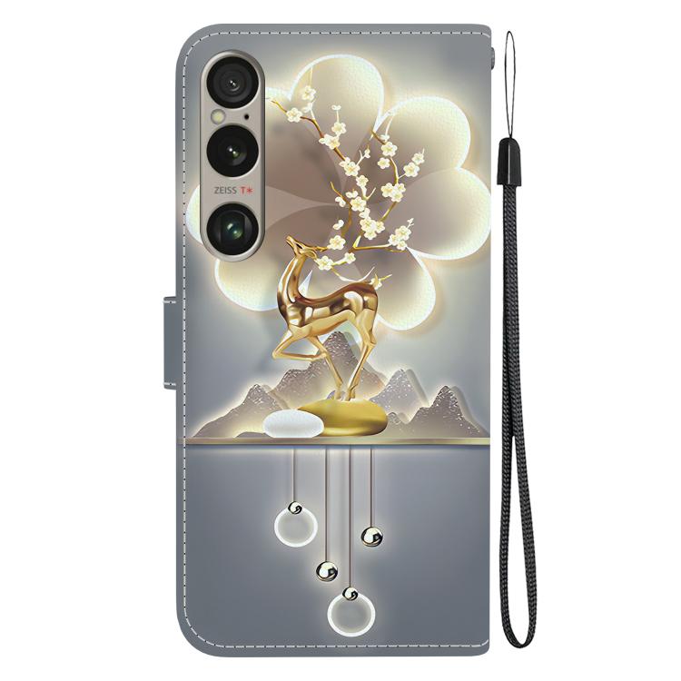 For Sony Xperia 1 VI Crystal Texture Colored Drawing Leather Phone Case
