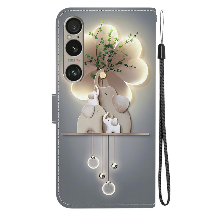 For Sony Xperia 1 VI Crystal Texture Colored Drawing Leather Phone Case