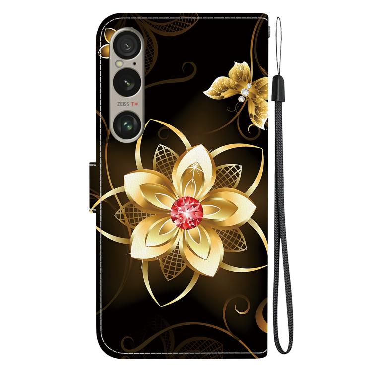 For Sony Xperia 1 VI Crystal Texture Colored Drawing Leather Phone Case