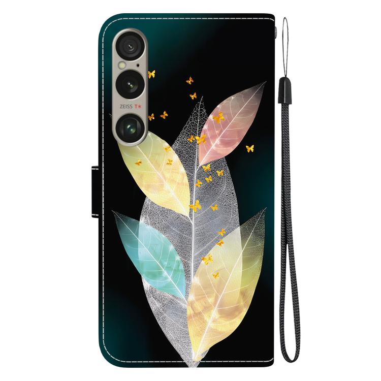 For Sony Xperia 1 VI Crystal Texture Colored Drawing Leather Phone Case