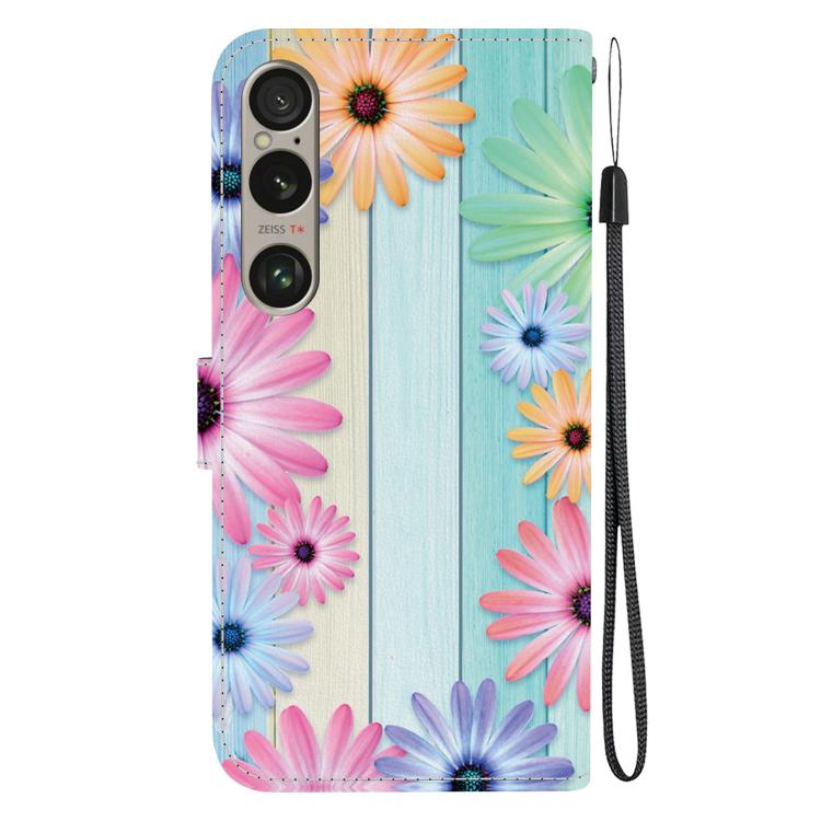 For Sony Xperia 1 VI Crystal Texture Colored Drawing Leather Phone Case