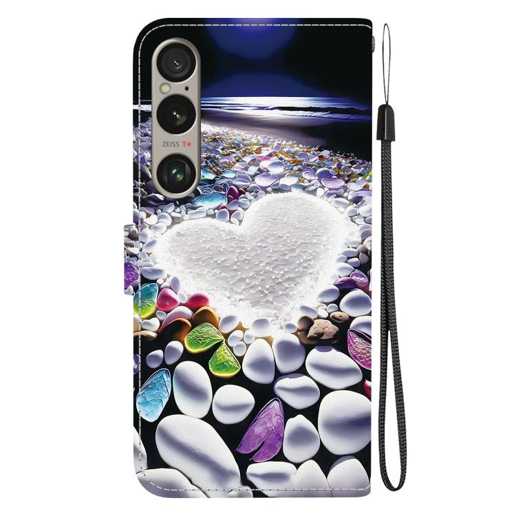 For Sony Xperia 1 VI Crystal Texture Colored Drawing Leather Phone Case