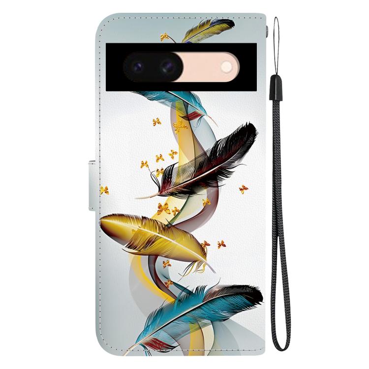 For Google Pixel 8a Crystal Texture Colored Drawing Leather Phone Case