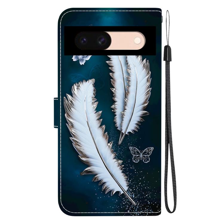 For Google Pixel 8a Crystal Texture Colored Drawing Leather Phone Case