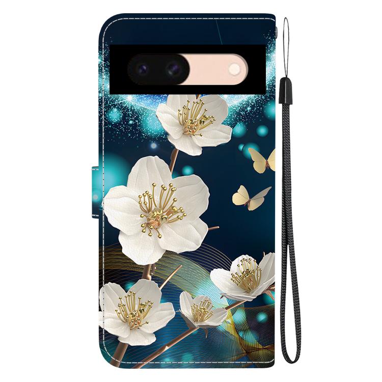 For Google Pixel 8a Crystal Texture Colored Drawing Leather Phone Case
