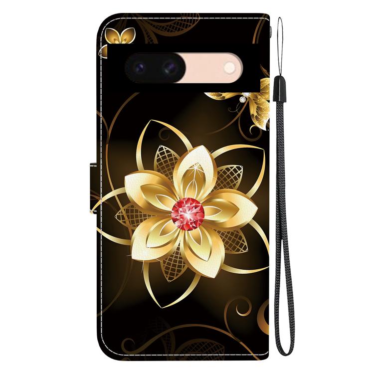 For Google Pixel 8a Crystal Texture Colored Drawing Leather Phone Case