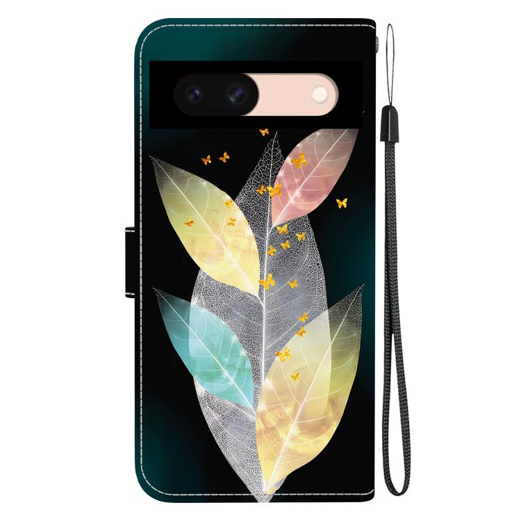 For Google Pixel 8a Crystal Texture Colored Drawing Leather Phone Case