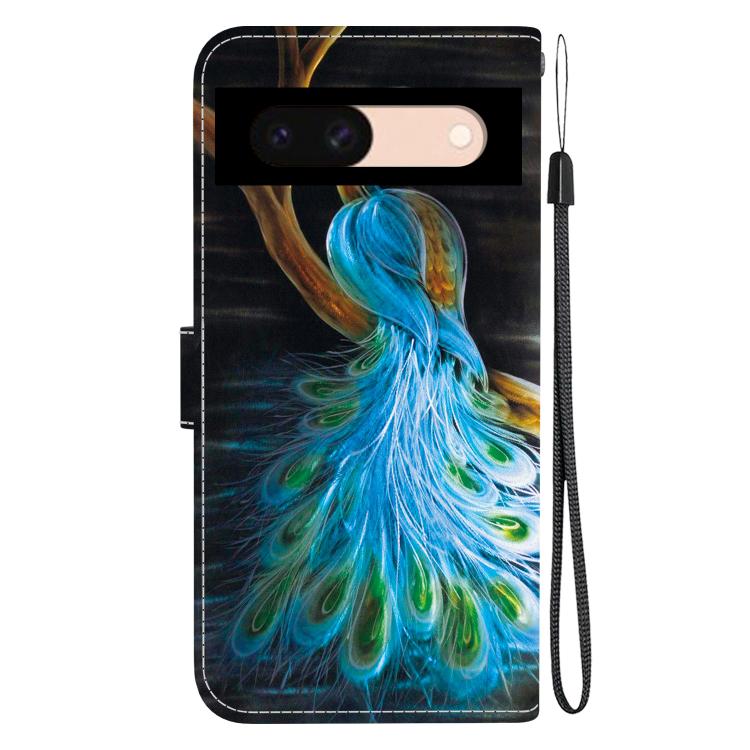 For Google Pixel 8a Crystal Texture Colored Drawing Leather Phone Case