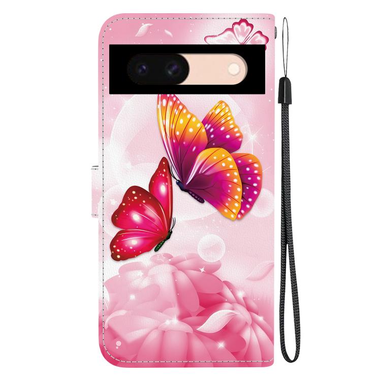For Google Pixel 8a Crystal Texture Colored Drawing Leather Phone Case