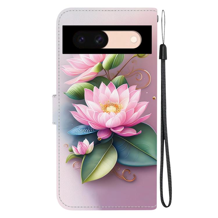 For Google Pixel 8a Crystal Texture Colored Drawing Leather Phone Case