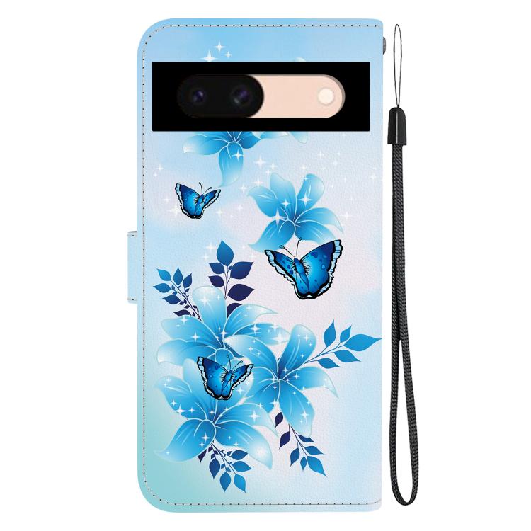 For Google Pixel 8a Crystal Texture Colored Drawing Leather Phone Case