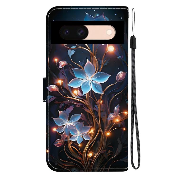 For Google Pixel 8a Crystal Texture Colored Drawing Leather Phone Case