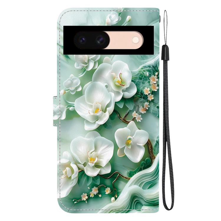 For Google Pixel 8a Crystal Texture Colored Drawing Leather Phone Case