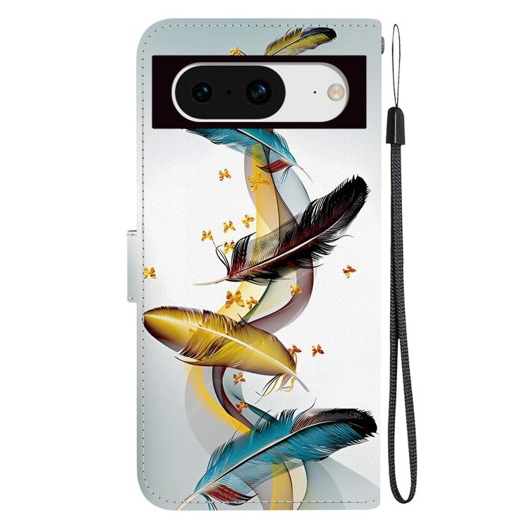 For Google Pixel 8 Crystal Texture Colored Drawing Leather Phone Case