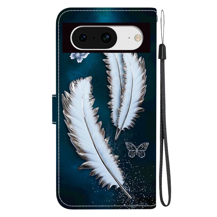 For Google Pixel 8 Crystal Texture Colored Drawing Leather Phone Case