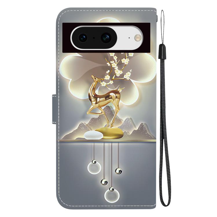 For Google Pixel 8 Crystal Texture Colored Drawing Leather Phone Case