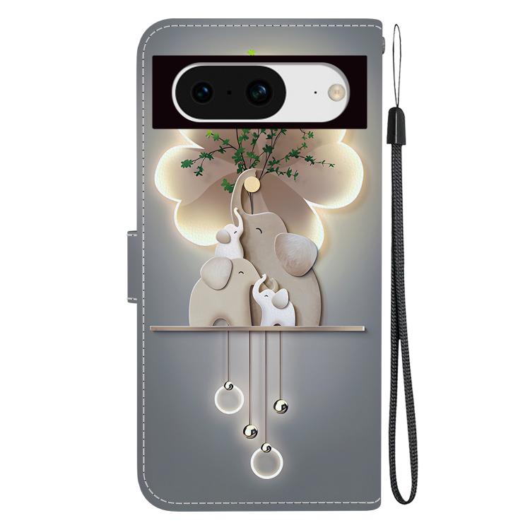 For Google Pixel 8 Crystal Texture Colored Drawing Leather Phone Case