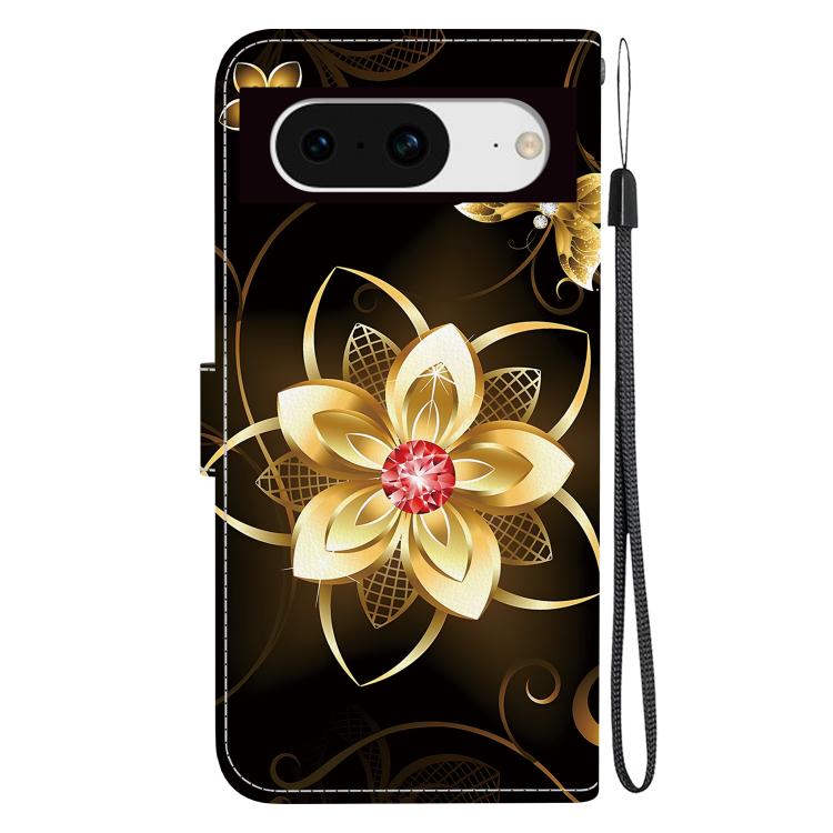 For Google Pixel 8 Crystal Texture Colored Drawing Leather Phone Case