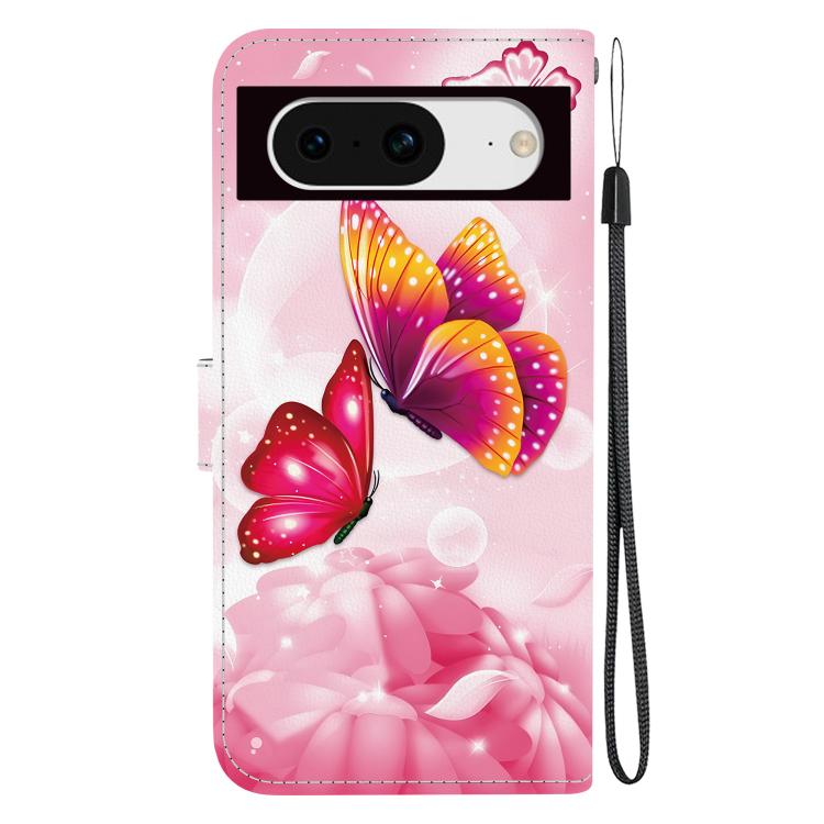 For Google Pixel 8 Crystal Texture Colored Drawing Leather Phone Case