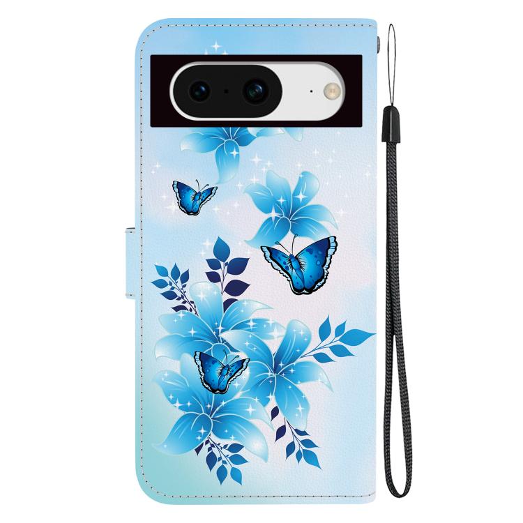 For Google Pixel 8 Crystal Texture Colored Drawing Leather Phone Case