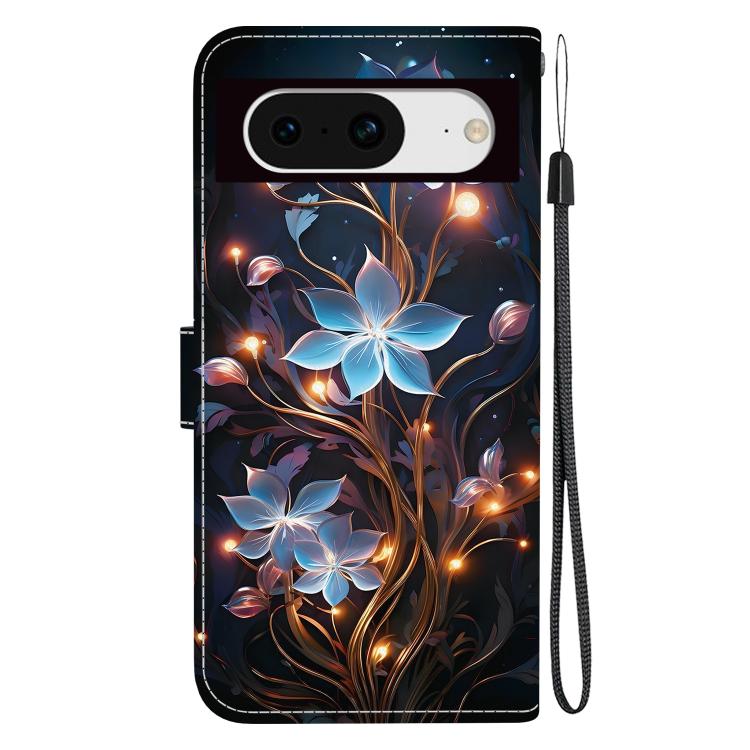 For Google Pixel 8 Crystal Texture Colored Drawing Leather Phone Case